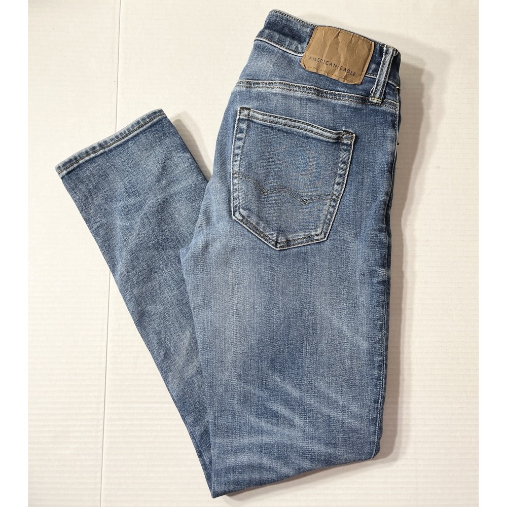 American Eagle Jeans Men's 29x30 Slim Fit Mallsoft‎ Preppy Stretch Whiskered